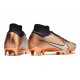 Nike Air Zoom Mercurial Superfly IX Elite FG Mbappe Cuivre Métallique