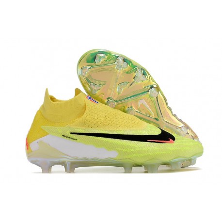 Nouvelles Nike Phantom GX Elite DF FG Jaune Vert Noir