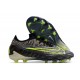 Crampons Nike Phantom GX Elite FG Noir Volt Blanc Bleu Lumière