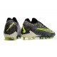 Crampons Nike Phantom GX Elite FG Noir Volt Blanc Bleu Lumière