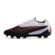 Crampons Nike Phantom GX Elite FG Noir Gris Rouge