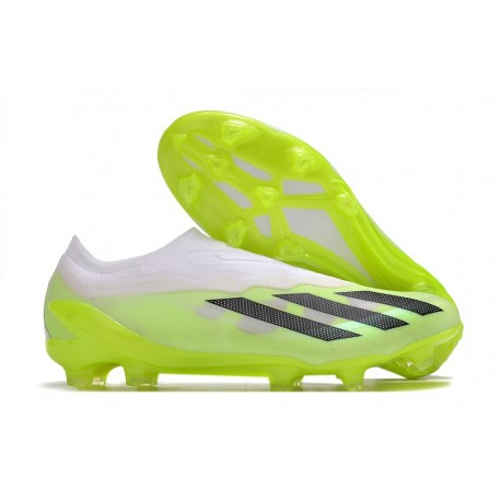 adidas X Crazyfast Messi.1 FG Crampon Crazyrush - Blanc Noir Lucid Lemon