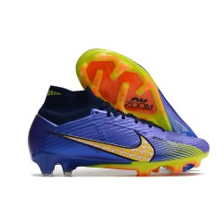 Crampons Nike Air Zoom Mercurial Superfly IX Elite FG Violet Jaune
