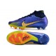 Crampons Nike Air Zoom Mercurial Superfly IX Elite FG Violet Jaune