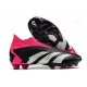 Crampons adidas Predator Accuarcy+ FG Noir Blanc Rose Equipe Choc