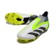 Crampons adidas Predator Accuarcy+ FG Blanc Noir Citron Lucide