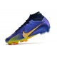 Crampons Nike Air Zoom Mercurial Superfly IX Elite FG Violet Jaune