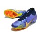 Crampons Nike Air Zoom Mercurial Superfly IX Elite FG Violet Jaune