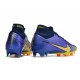 Crampons Nike Air Zoom Mercurial Superfly IX Elite FG Violet Jaune