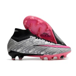 Nike Air Zoom Mercurial Superfly 9 Elite FG Argent Métallique Hyper Rose Noir