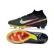 Crampons Nike Air Zoom Mercurial Superfly IX Elite FG MR Noir Argentee