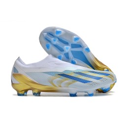 Adidas X Crazyfast Messi.1 LL FG Blanc Bleu Or