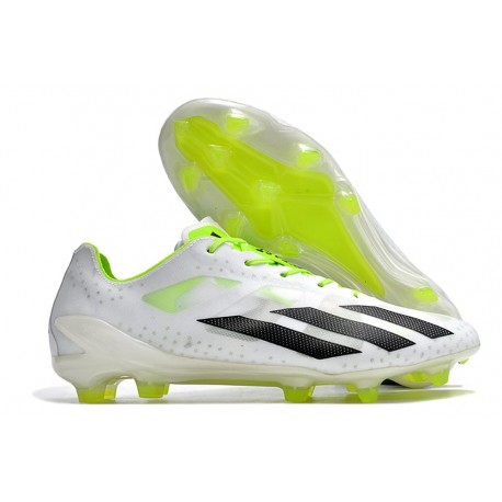 Crampon Adidas X Crazyfast + FG Blanc Noir Citron Lucide