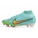 Crampons Nike Air Zoom Mercurial Superfly IX Elite FG Bleu Jaune
