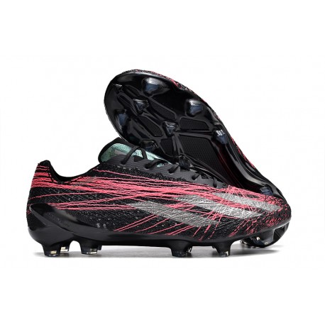 Crampon Adidas X Crazyfast Strung + FG Noir Rose