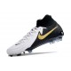 Chaussure Nike Phantom Luna II Elite FG Blanc Noir Pièce Dor Métallique