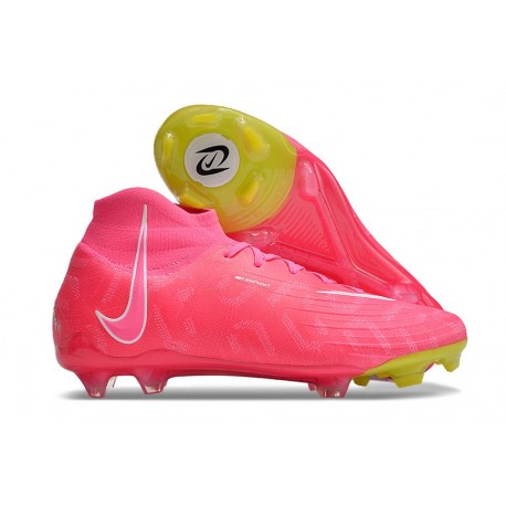 Nike Phantom Luna Elite FG Crampons Rose Jaune