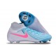 Chaussure Nike Phantom Luna II Elite FG Bleu Blanc Rose