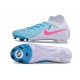 Chaussure Nike Phantom Luna II Elite FG Bleu Blanc Rose