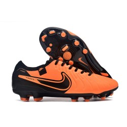 Nike Tiempo Legend 10 Elite FG Crampon Orange Noir