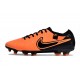 Nike Tiempo Legend 10 Elite FG Crampon Orange Noir