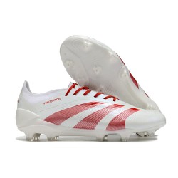 adidas Predator Elite FG Chaussure Blanc Rouge