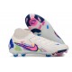 Chaussure Nike Phantom Luna II Elite FG Blanc Rose Bleu