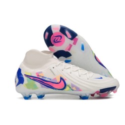 Chaussure Nike Phantom Luna II Elite FG Blanc Rose Bleu