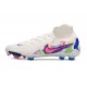 Chaussure Nike Phantom Luna II Elite FG Blanc Rose Bleu