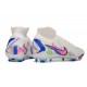 Chaussure Nike Phantom Luna II Elite FG Blanc Rose Bleu