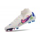 Chaussure Nike Phantom Luna II Elite FG Blanc Rose Bleu