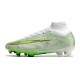 Crampons Nike Air Zoom Mercurial Superfly IX Elite FG Blanc Vert