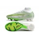 Crampons Nike Air Zoom Mercurial Superfly IX Elite FG Blanc Vert