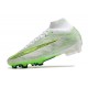 Crampons Nike Air Zoom Mercurial Superfly IX Elite FG Blanc Vert