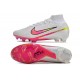 Crampons Nike Air Zoom Mercurial Superfly IX Elite FG Blanc Rose
