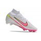 Crampons Nike Air Zoom Mercurial Superfly IX Elite FG Blanc Rose
