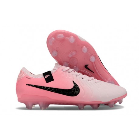 Nike Tiempo Legend 10 Elite FG Crampon Rose Mousse Noir