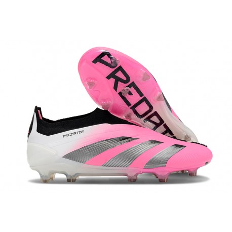 Crampon adidas Predator Elite LL Elite FG Blanc Rose Noir