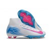 Crampon Nike Mercurial Superfly X Elite FG Blanc Bleu Rose