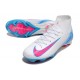 Crampon Nike Mercurial Superfly X Elite FG Blanc Bleu Rose