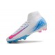 Crampon Nike Mercurial Superfly X Elite FG Blanc Bleu Rose