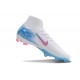 Crampon Nike Mercurial Superfly X Elite FG Blanc Bleu Rose
