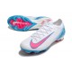 Crampons Nike Mercurial Vapor XVI 16 Elite FG Blanc Bleu Rose