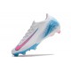 Crampons Nike Mercurial Vapor XVI 16 Elite FG Blanc Bleu Rose