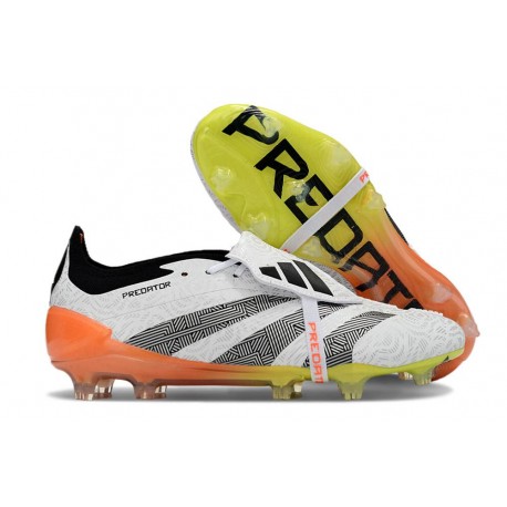 adidas Predator Elite Foldover Tongue FG Blanc Noir Orange