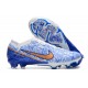 Crampon Nike Zoom Mercurial Vapor XV Elite FG Blanc Bleu Or