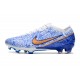 Crampon Nike Zoom Mercurial Vapor XV Elite FG Blanc Bleu Or