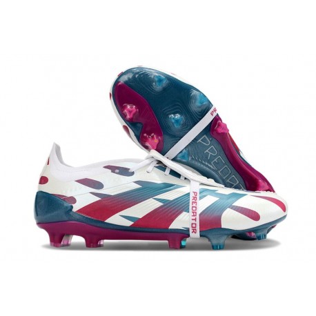adidas Predator Elite Foldover Tongue FG Blanc Bleu Rouge