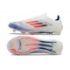Crampon adidas F50 Elite Sans Lacets FG Advancement - Blanc Bleu Rouge 