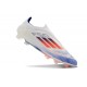 Crampon adidas F50 Elite Sans Lacets FG Advancement - Blanc Bleu Rouge 